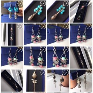 All natural stone hand crafted earrings